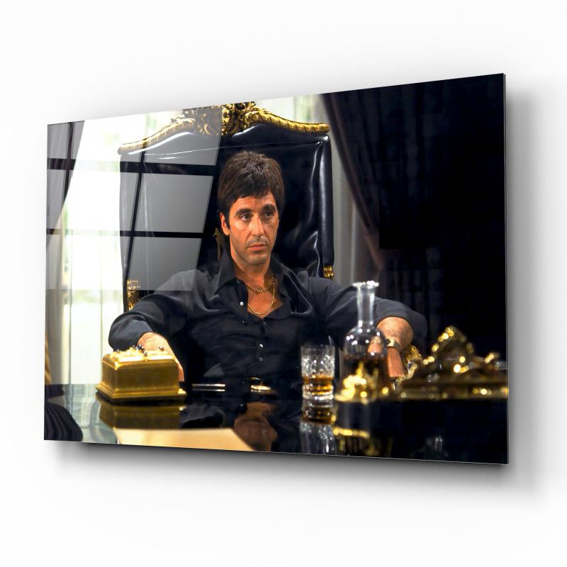 Tony Montana Yatay Cam Tablo