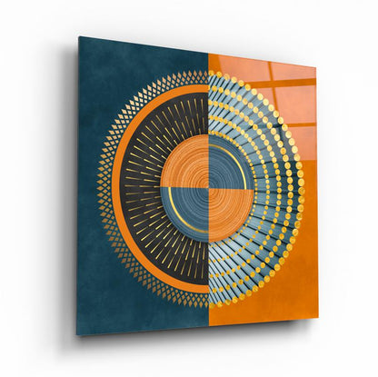 Soyut Kare Cam Tablo