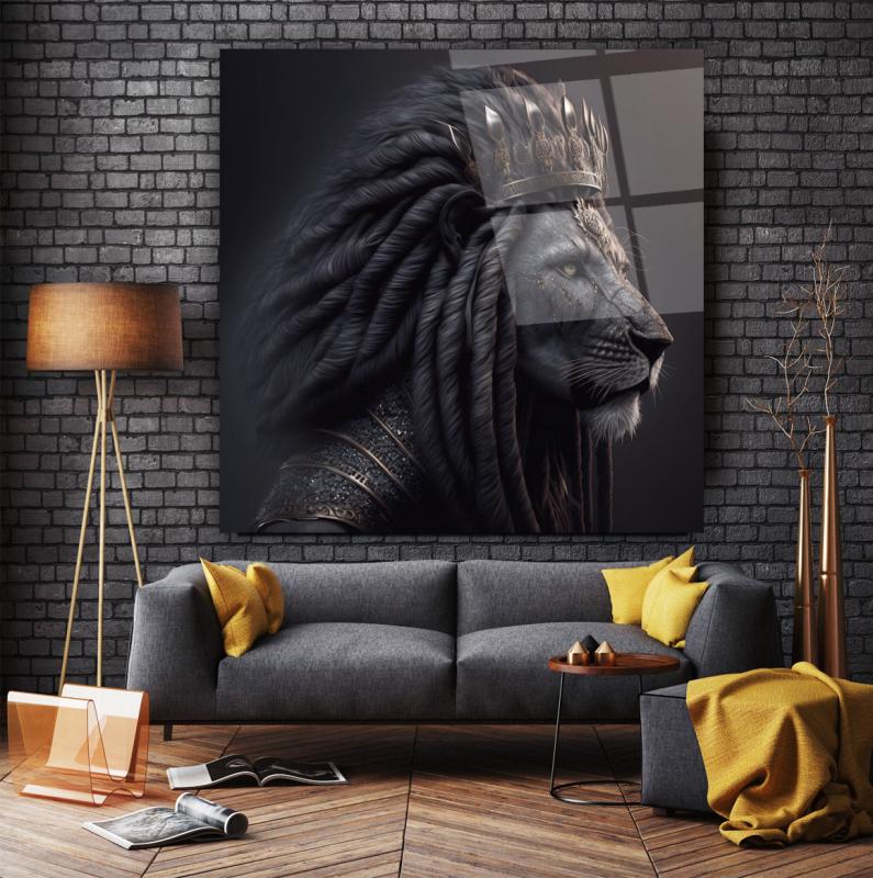 Aslan Kare Cam Tablo