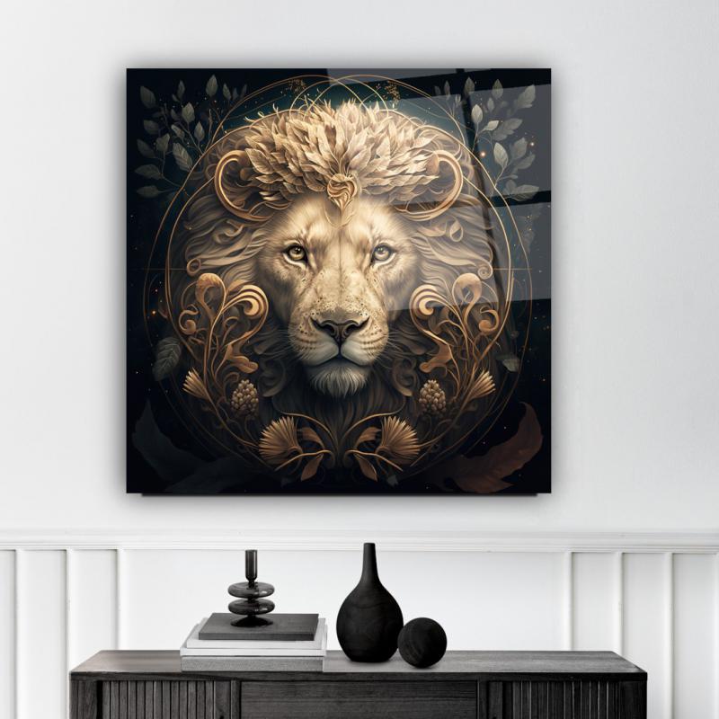 Aslan Kare Cam Tablo