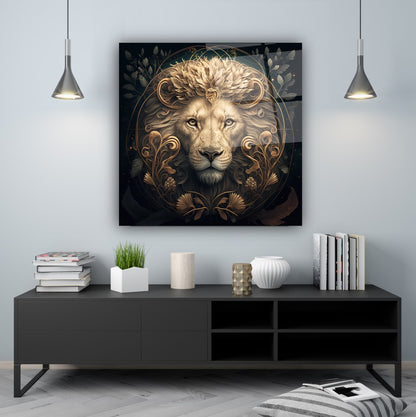 Aslan Kare Cam Tablo