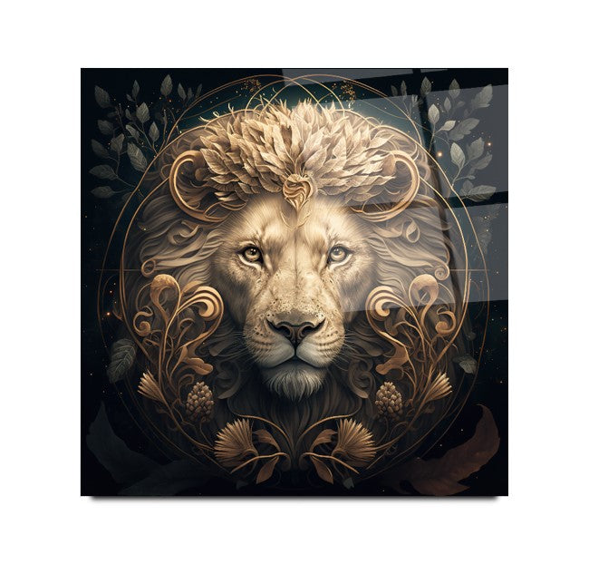 Aslan Kare Cam Tablo
