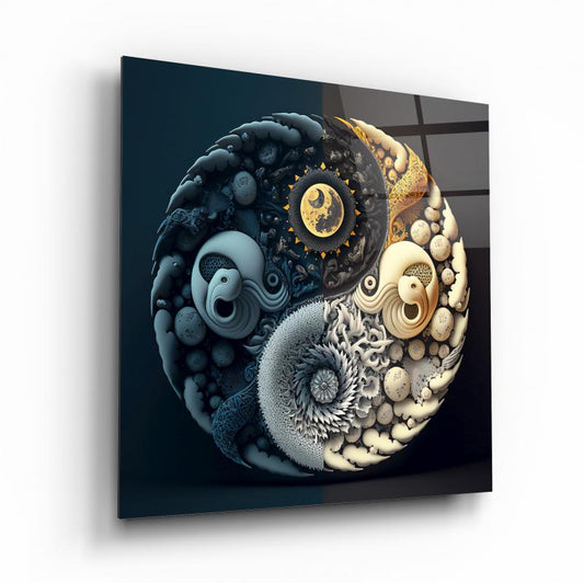 Ying Yang Kare Cam Tablo