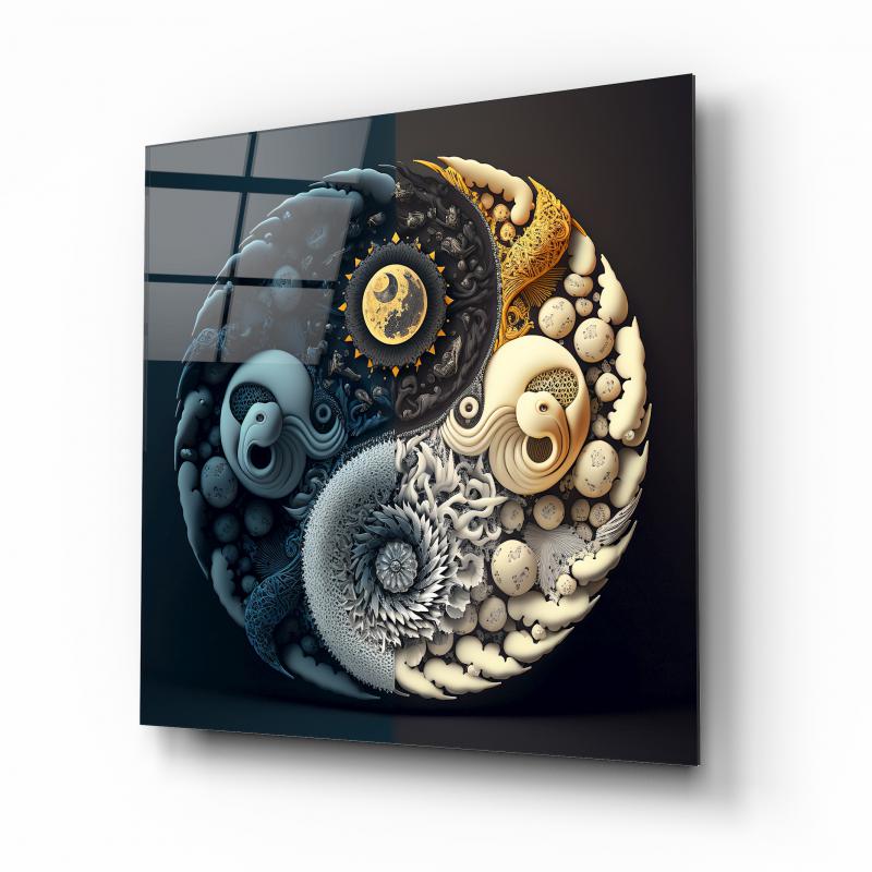 Ying Yang Kare Cam Tablo