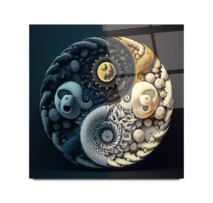 Ying Yang Kare Cam Tablo
