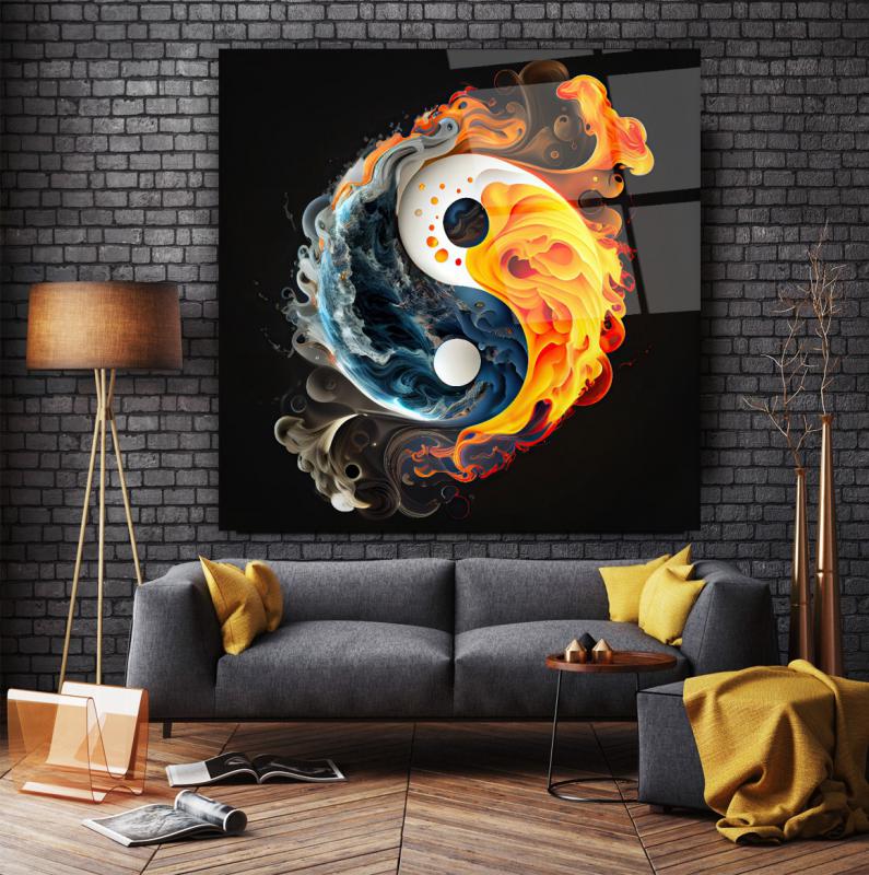 Ying Yang Kare Cam Tablo