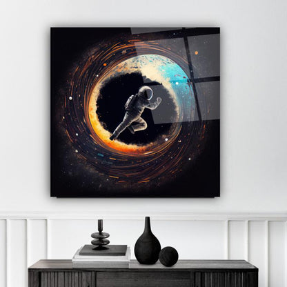 Astronot Kare Cam Tablo