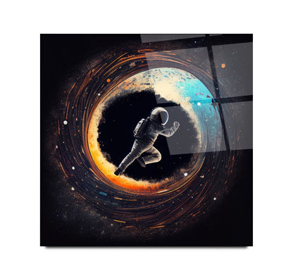 Astronot Kare Cam Tablo