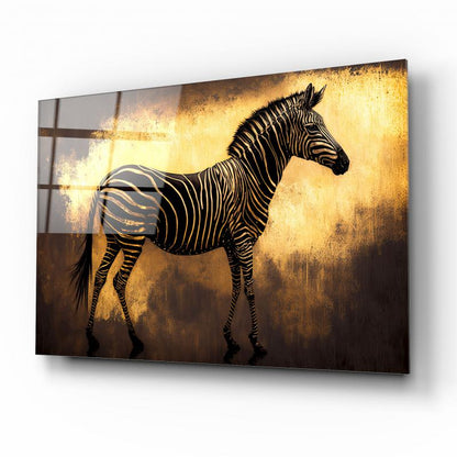 Gold Zebra Yatay Cam Tablo