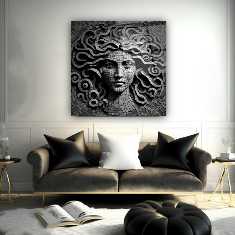 Medusa Kare Cam Tablo