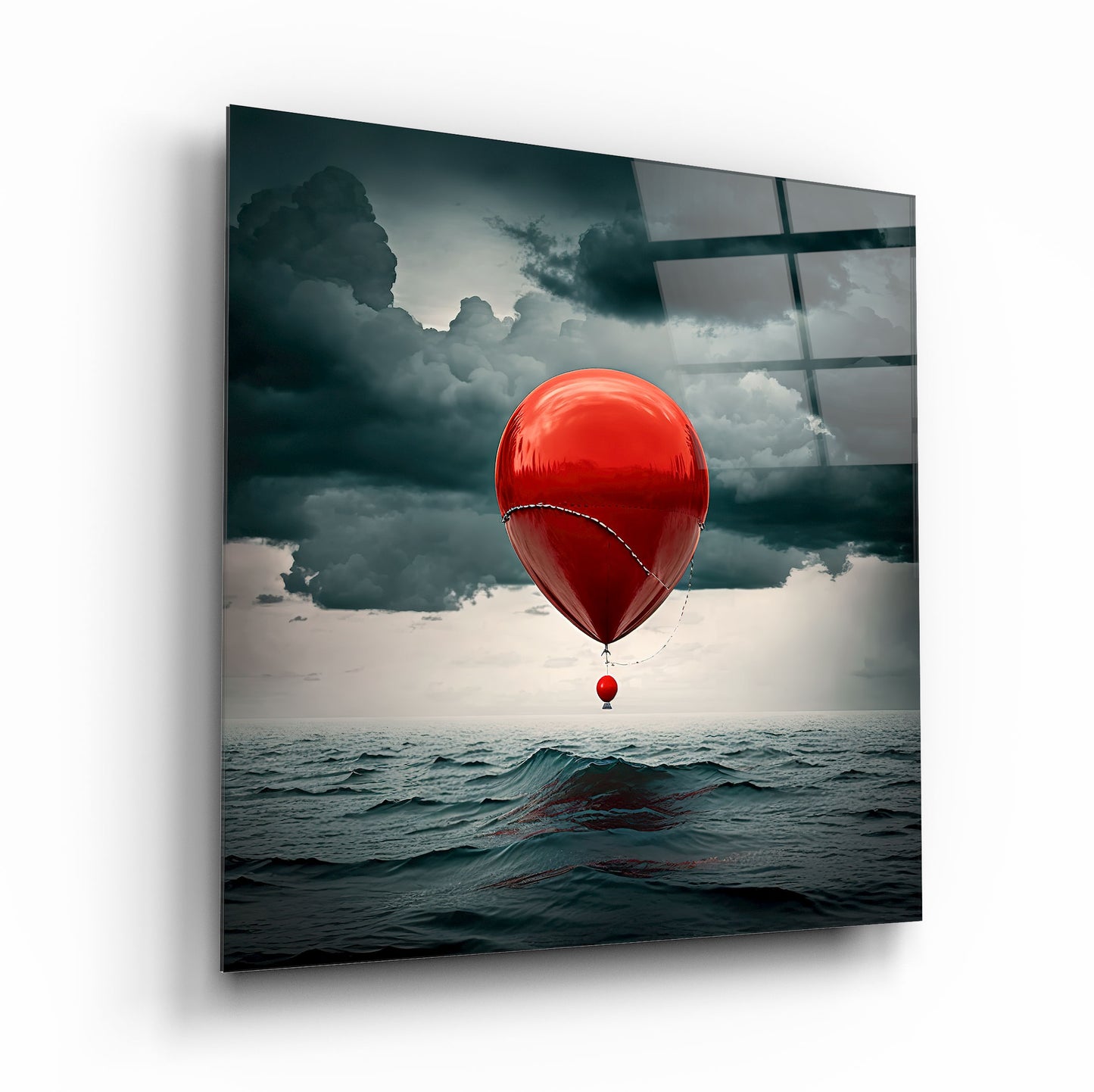 Uçan Balon Kare Cam Tablo