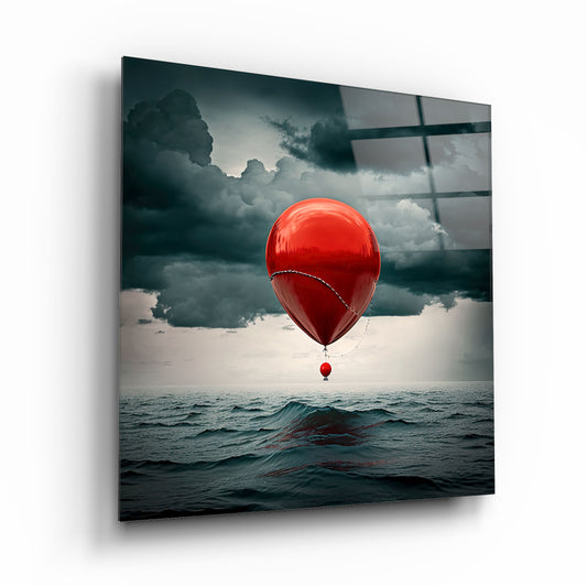 Uçan Balon Kare Cam Tablo