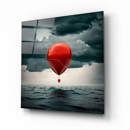 Uçan Balon Kare Cam Tablo