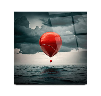 Uçan Balon Kare Cam Tablo