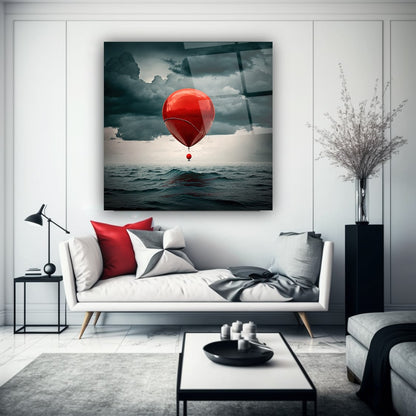 Uçan Balon Kare Cam Tablo