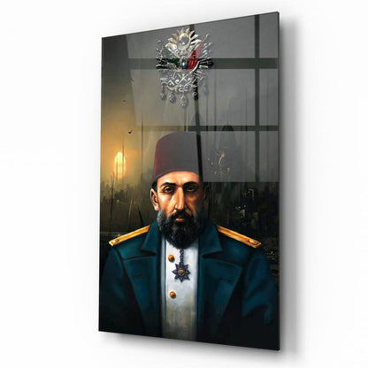 Sultan Abdulhamid Dikey Cam Tablo