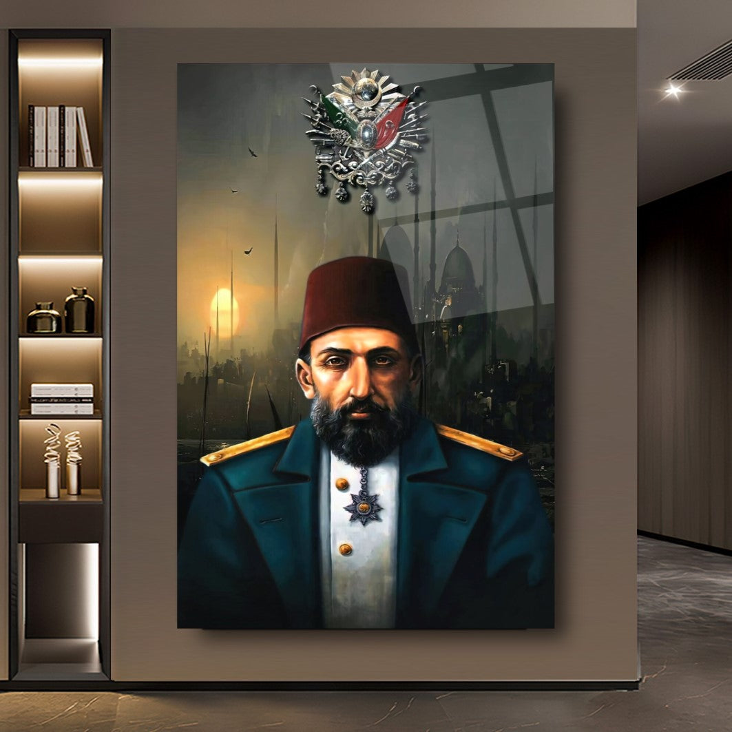 Sultan Abdulhamid Dikey Cam Tablo