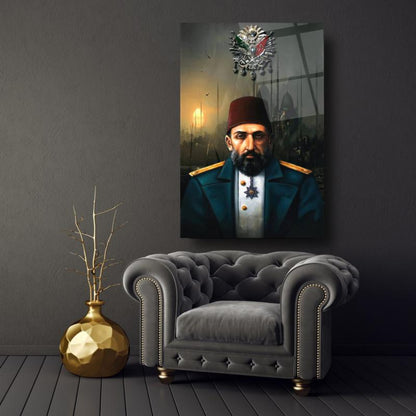 Sultan Abdulhamid Dikey Cam Tablo