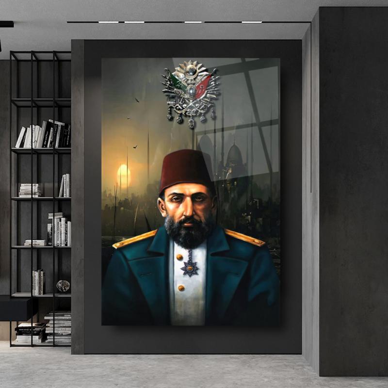 Sultan Abdulhamid Dikey Cam Tablo