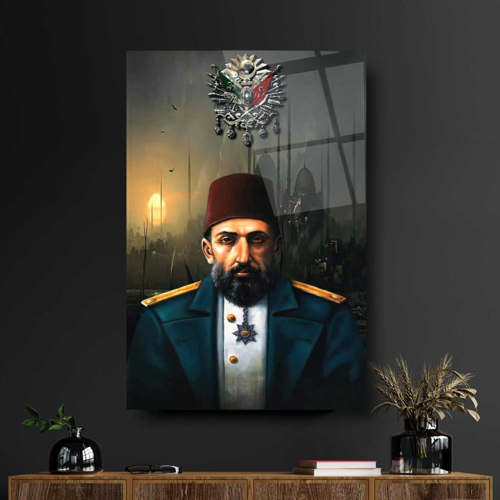 Sultan Abdulhamid Dikey Cam Tablo
