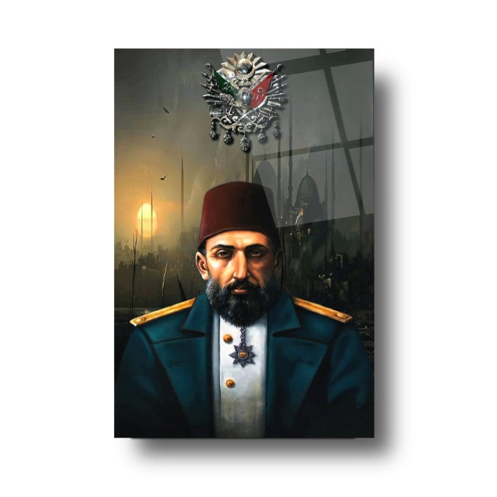 Sultan Abdulhamid Dikey Cam Tablo