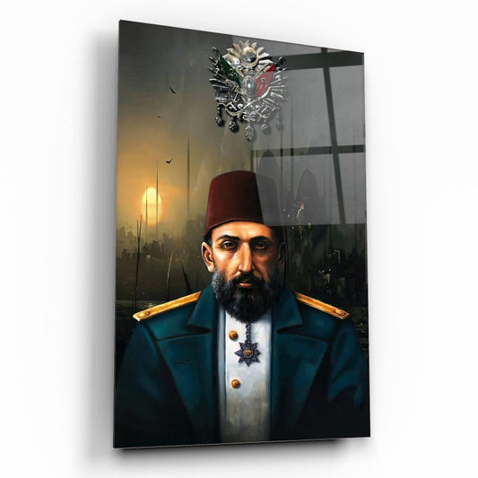 Sultan Abdulhamid Dikey Cam Tablo