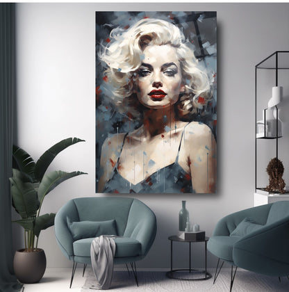 Marilyn Monroe Dikey Cam Tablo