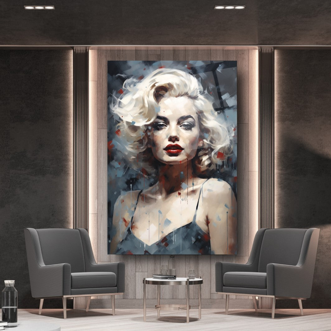 Marilyn Monroe Dikey Cam Tablo
