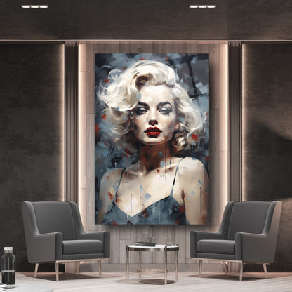 Marilyn Monroe Dikey Cam Tablo