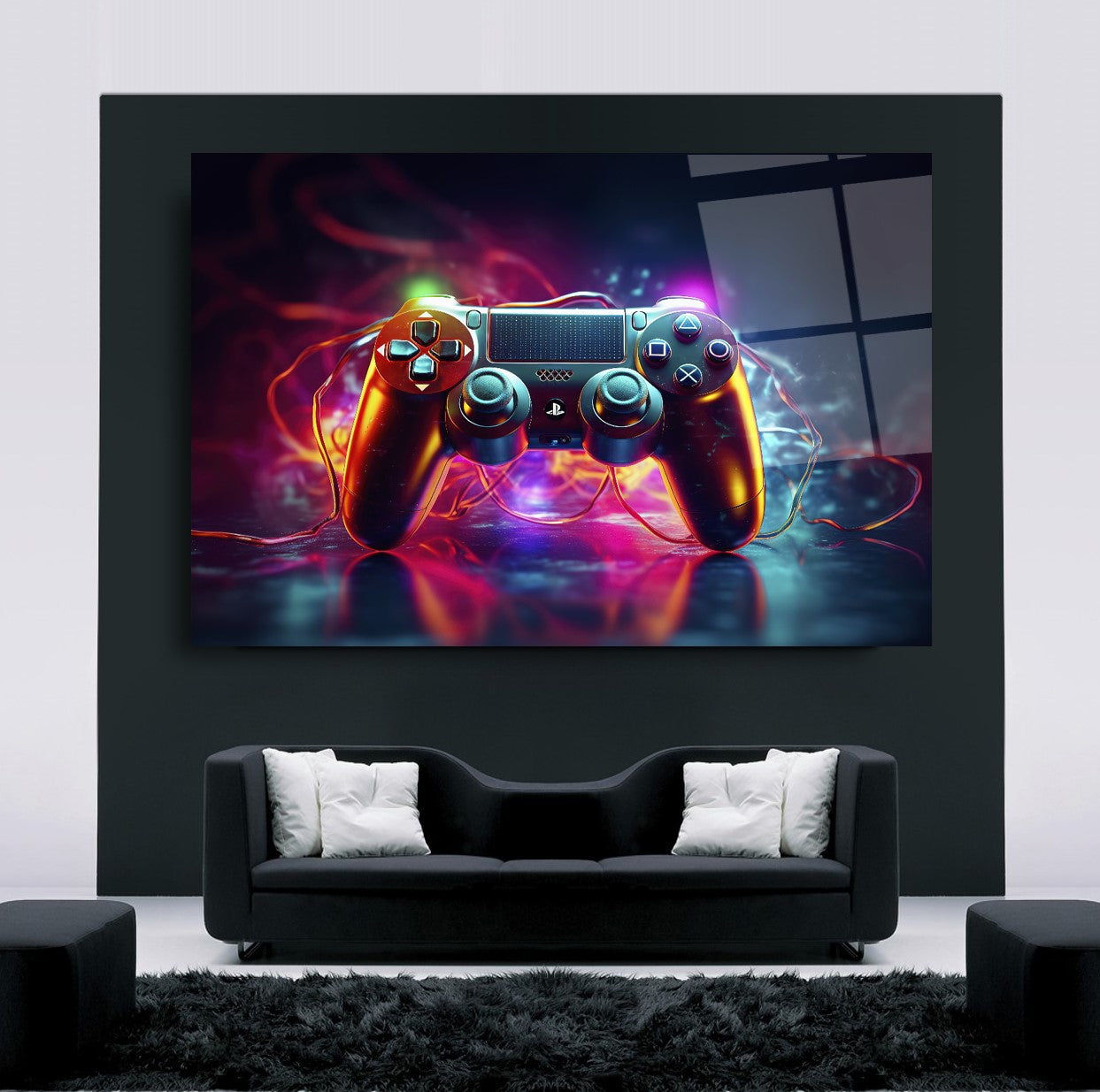 Gamer Oyun Konsolu Yatay Cam Tablo