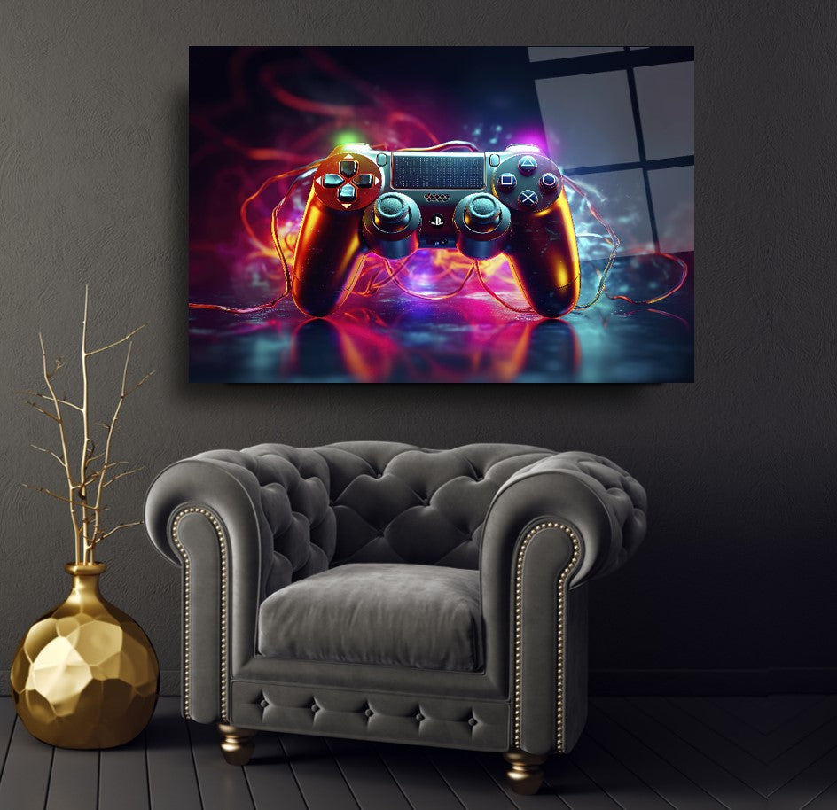 Gamer Oyun Konsolu Yatay Cam Tablo