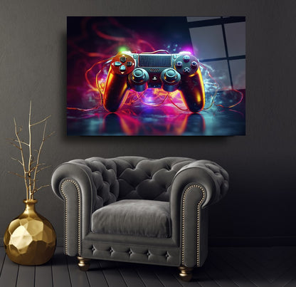 Gamer Oyun Konsolu Yatay Cam Tablo