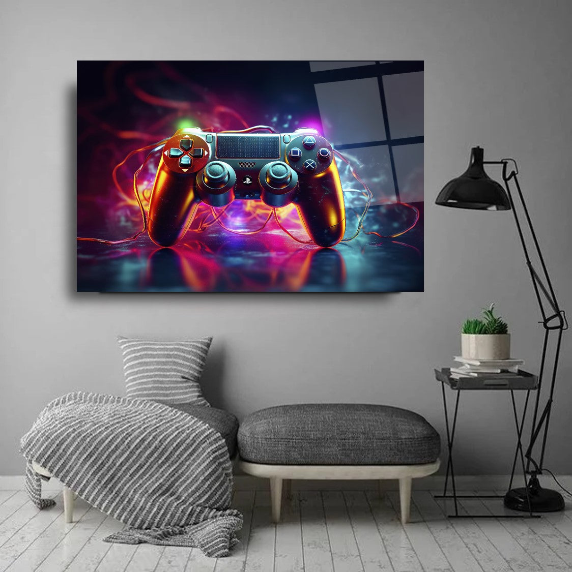Gamer Oyun Konsolu Yatay Cam Tablo