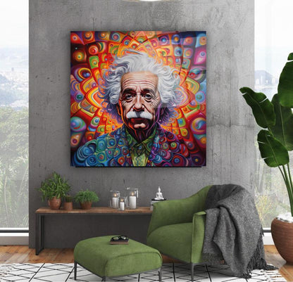 Albert Einstein Kare Cam Tablo