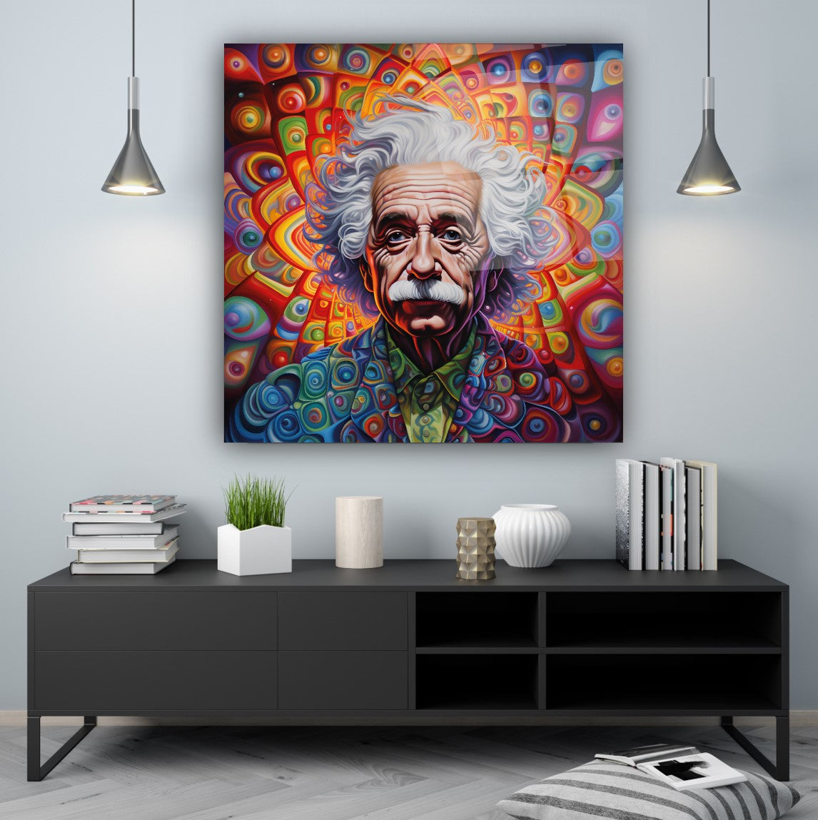 Albert Einstein Kare Cam Tablo