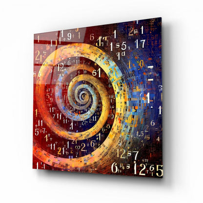 Matematik Sayılar Kare Cam Tablo