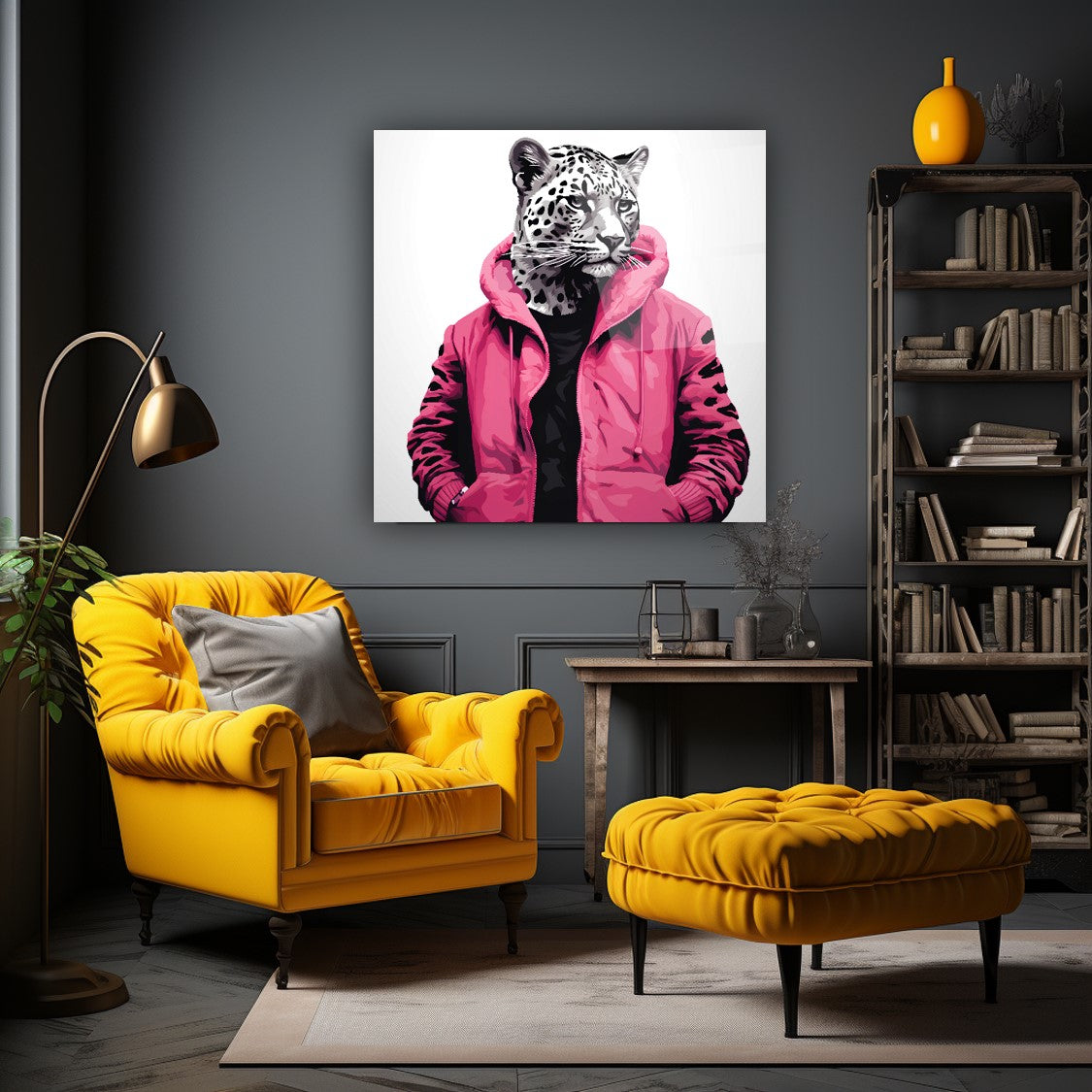 Leopar Kare Cam Tablo