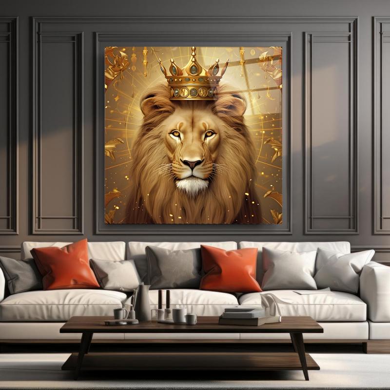 Aslan Kare Cam Tablo