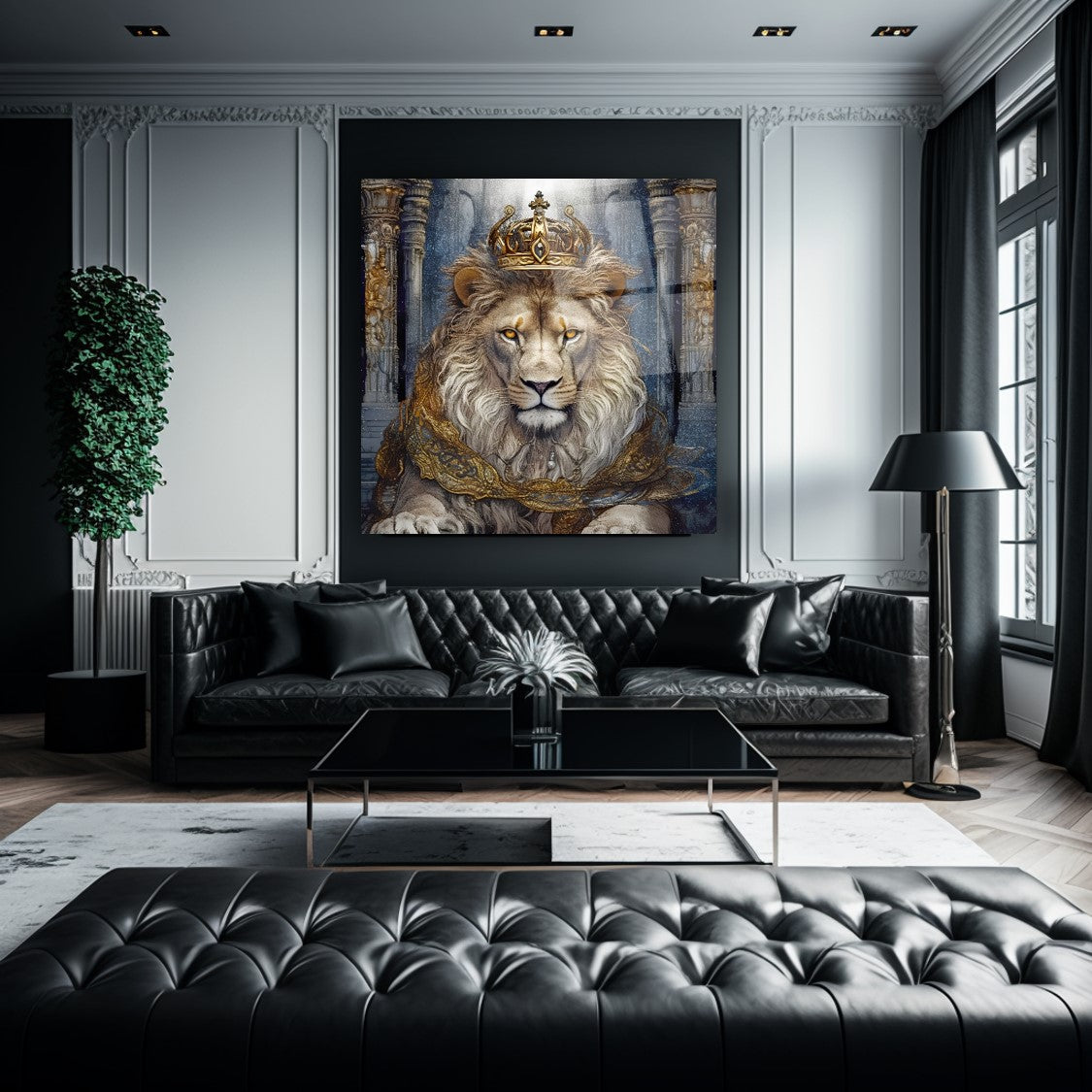 Aslan Kare Cam Tablo