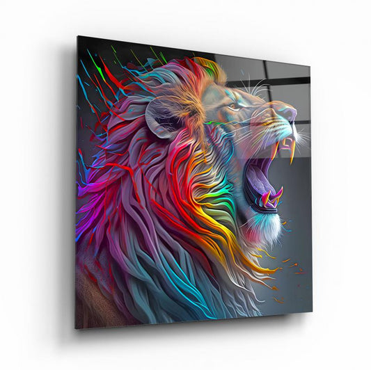 Aslan Kare Cam Tablo