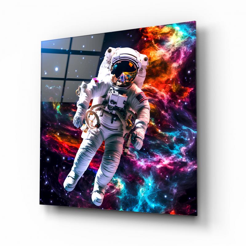 Astronot Kare Cam Tablo
