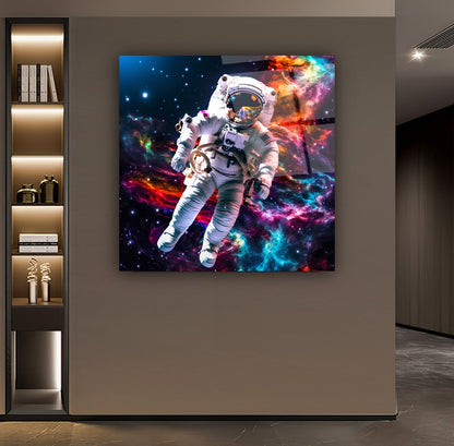 Astronot Kare Cam Tablo