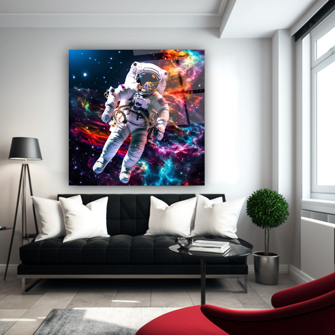 Astronot Kare Cam Tablo