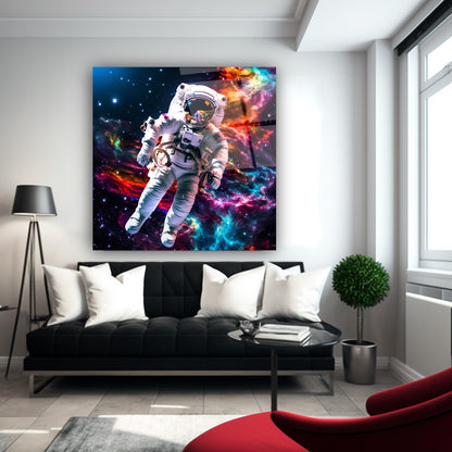 Astronot Kare Cam Tablo
