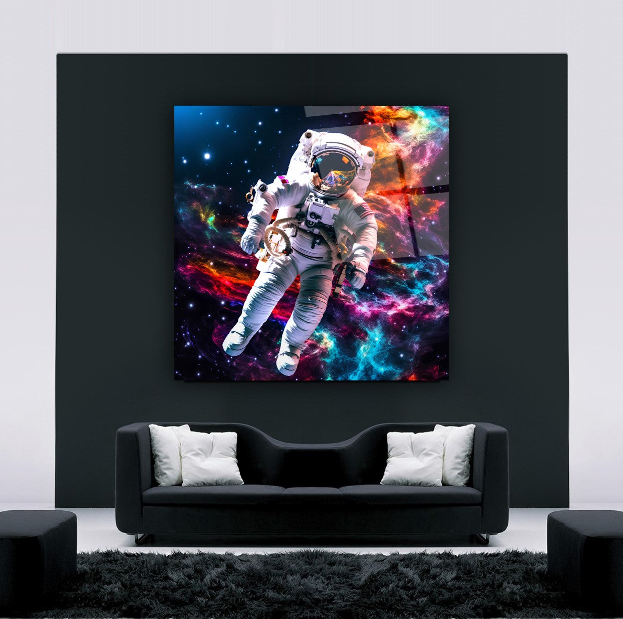 Astronot Kare Cam Tablo