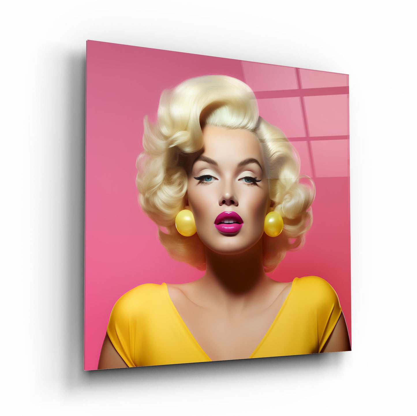 Marilyn Monroe Kare Cam Tablo