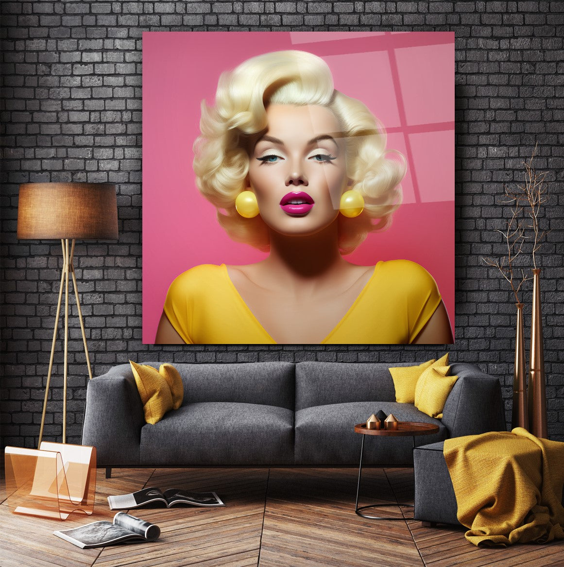 Marilyn Monroe Kare Cam Tablo