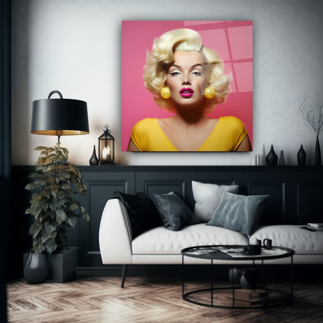 Marilyn Monroe Kare Cam Tablo