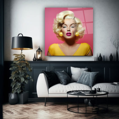 Marilyn Monroe Kare Cam Tablo