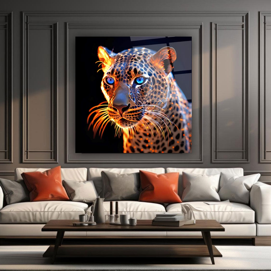 Leopar Kare Cam Tablo